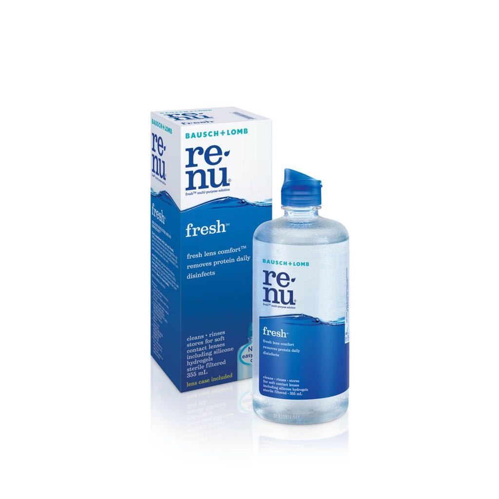 Bausch & Lom น้ำยาล้างคอนแทคเลนส์ Renu Fresh 335 ml. [ซื้อ 1 แถม 1]