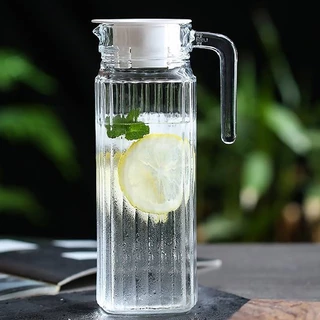 PINMU [ทนต่ออุณหภูมิสูงและต่ำ] ความจุ 1100ml ขวดอะคริลิที่มีฝาพลาสติก เหยือกPC