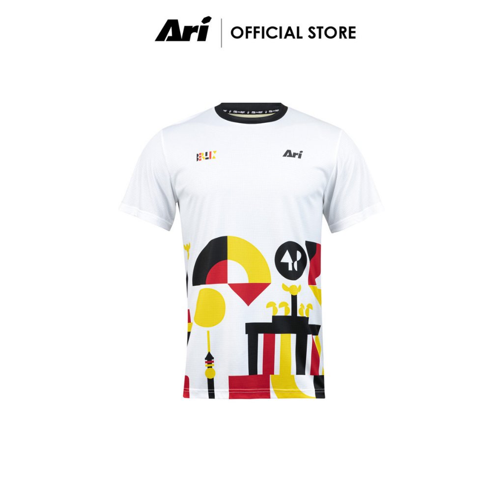 ARI ADEPT BERLIN25 GRAPHIC RUNNING TEE - WHITE (AAP3128-02) เสื้อวิ่ง อาริ BERLIN25 MARATHON สีขาว