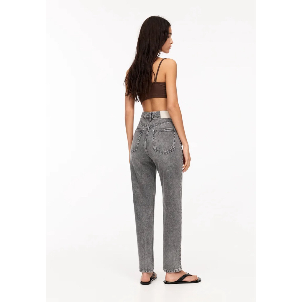 pull and bear mom jeans grey 32eu shop1500+++