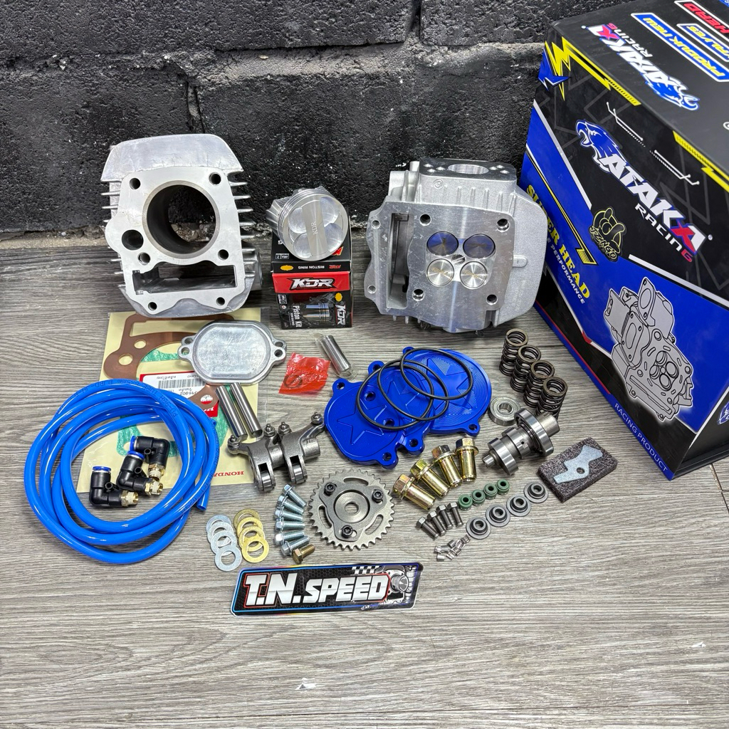 ชุด wave125 4วาล์ว ฝา ATAKA ลูกKDR ขนาด56-67 ใส่เวฟ125iบังลม/เวฟ125คาบูทุกปี