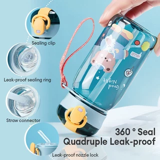 400ml ขวดน้ำสำหรับเด็ก ขวดน้ำเปิดฝาลายการ์ตูนแบบพกพา สำหรับเด็ก แก้วน้ำของขวัญโรงเรียนถ้วยน้ำพิเศษ