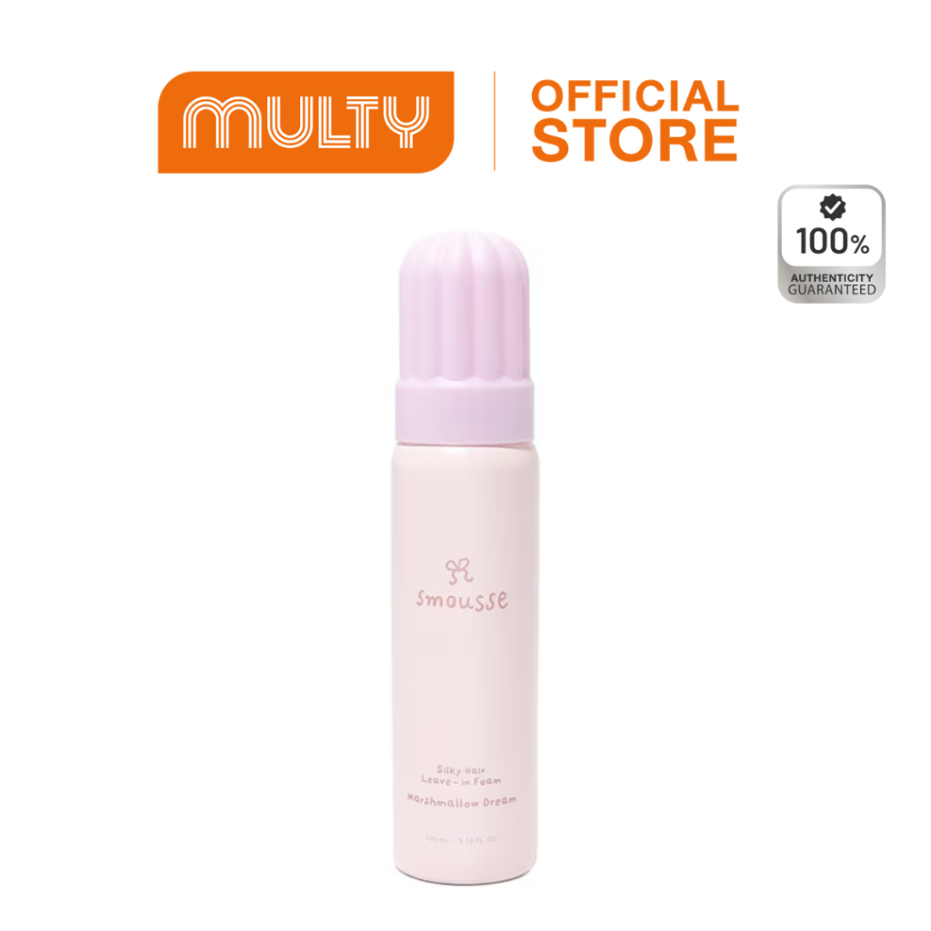 Smousse Silky Hair Leave In Foam 100 ml.สมูส ซิลค์กี้ แฮร์ ลีฟ-อินโฟม มาชเมลโล่วดรีม