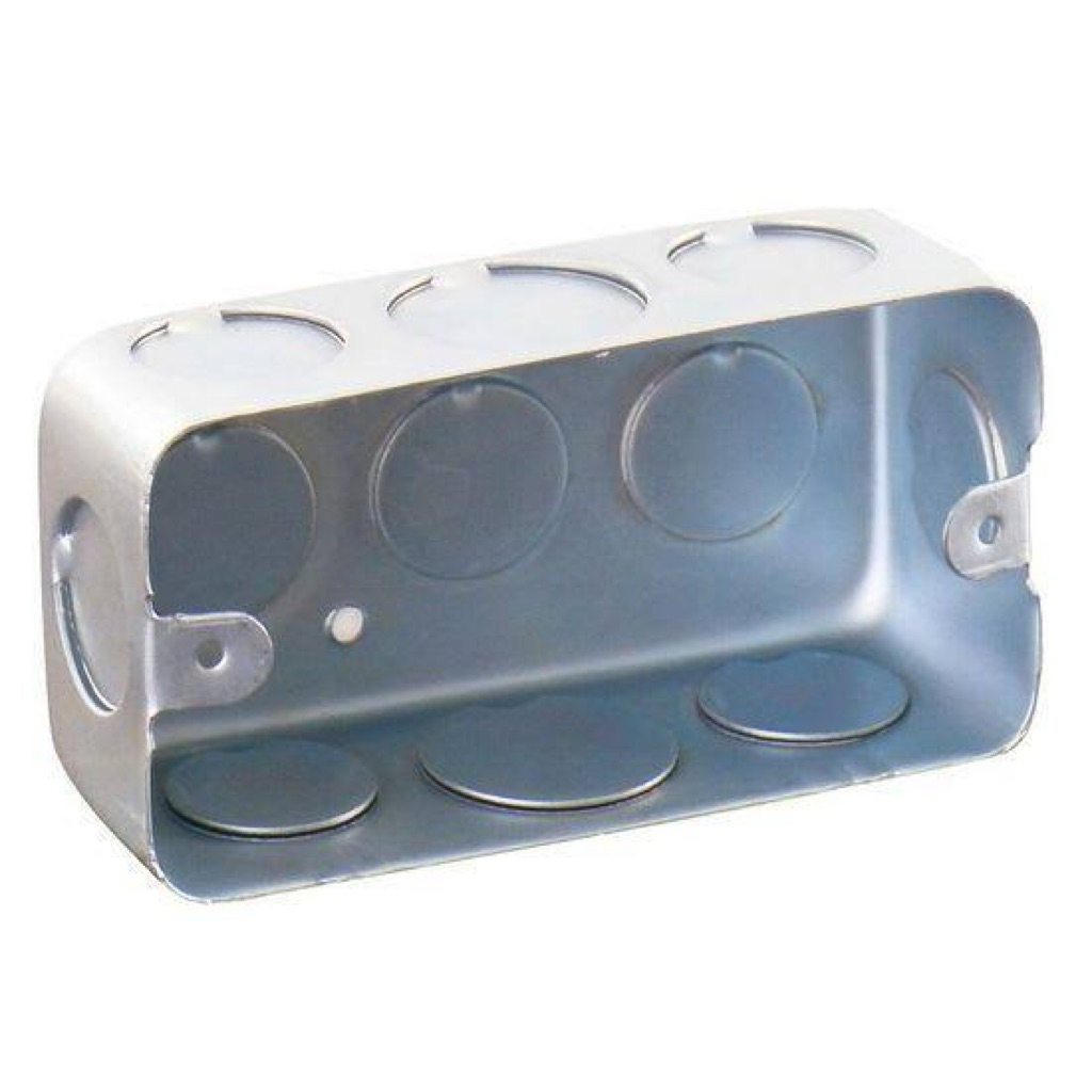 บ๊อกเหล็ก ขนาด 2"x4" Box เหล็กฝัง แบบตื้น กล่องเหล็ก