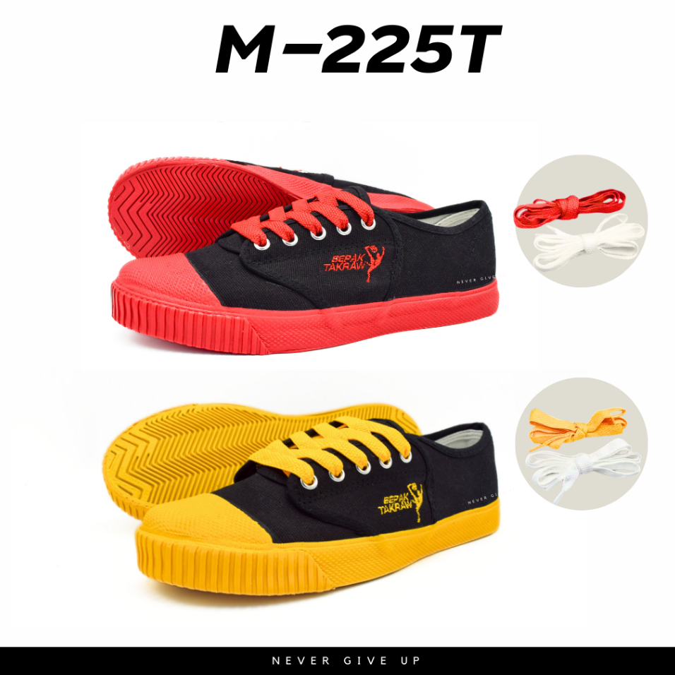 Mashare รองเท้าผ้าใบ รุ่น 225T ยางเหลือง ยางแดง รองเท้าตะกร้อ ผ้าใบนักเรียน รองเท้ากีฬา