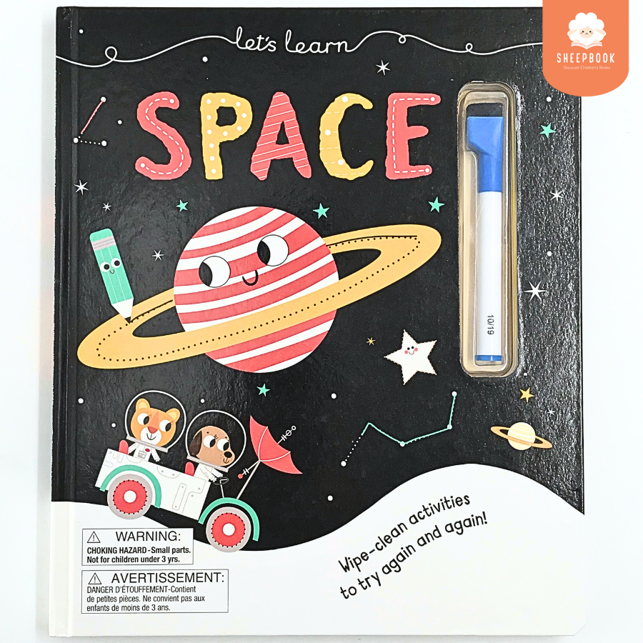 หนังสือกิจกรรมเล่มใหญ่ Let's Learn: Space กระดาษแข็งทุกหน้า B2B2