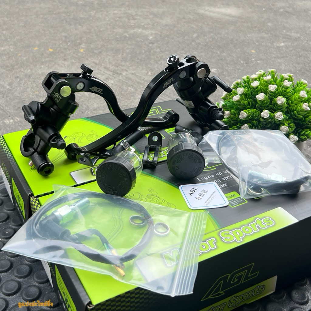 ปั้มบนAGLแท้✅ คู่ซ้าย/ขวา พร้อมอุปกรณ์ เบอร์17.5 ใสXMAX/PCX2021ดิสหลัง/FORZA/NMAX/รถไฟฟ้า #ปั้มบนAGL