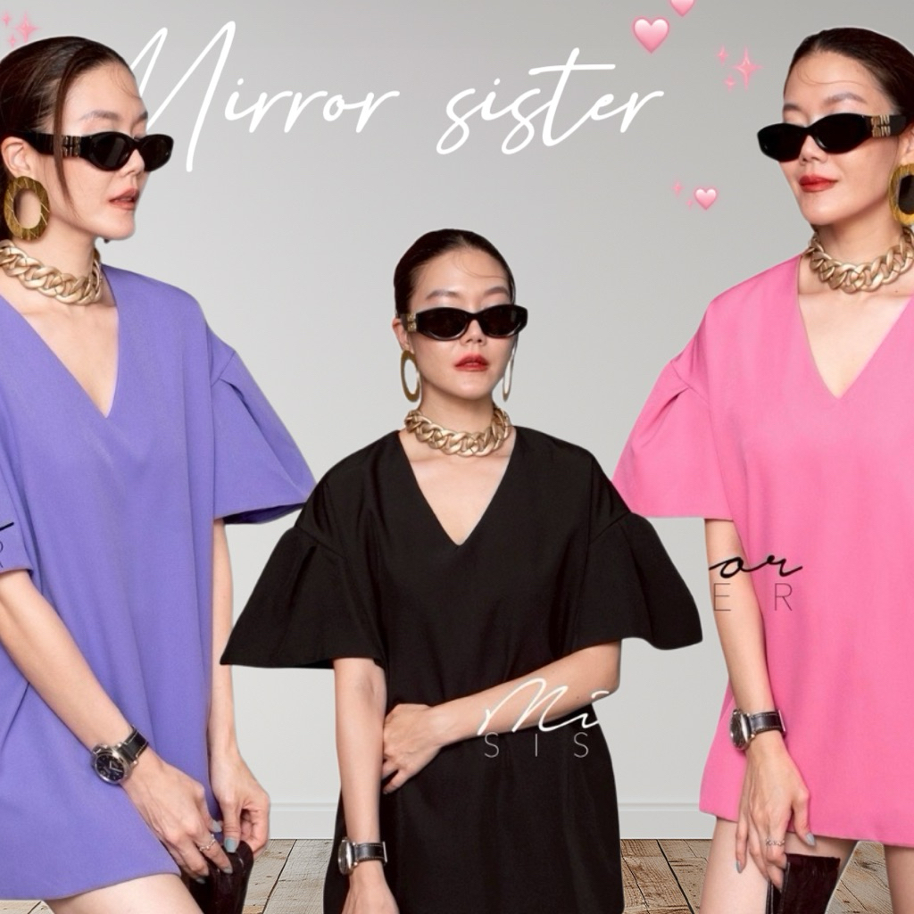 MirrorsisteR 50903.4 • เสื้อทรงเก๋Oversize มีดีเทลซับในซ้อนทั้งตัว PREMiuM – โปรปัง