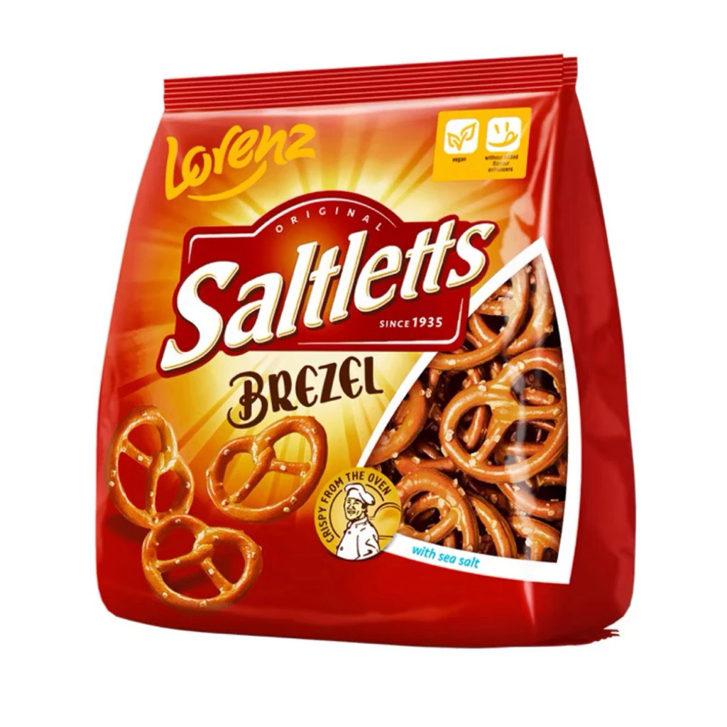 Lorenz saltletts brezel ขนมปังอบกรอบรสเกลือ 150 กรัมพร้อมส่ง