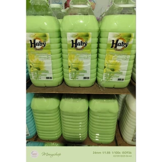 Haby น้ำยาปรับผ้านุ่ม (สีเขียว) ขนาด 5600 มล กลิ่น Charming & Happiness