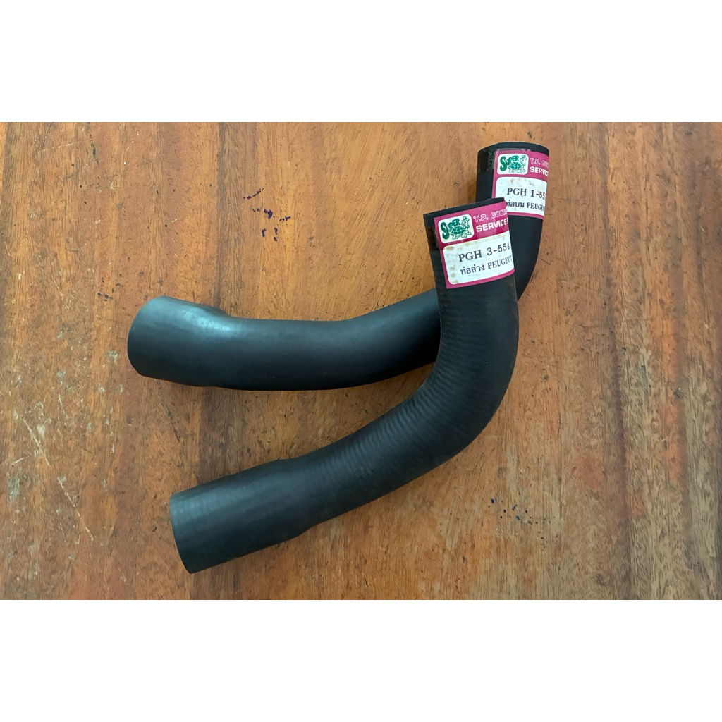 ( ยกคู่ ) ท่อน้ำตัวบนตรงรุ่น Peugeot 505 + ท่อน้ำตัวล่างตรงรุ่น Peugeot 505