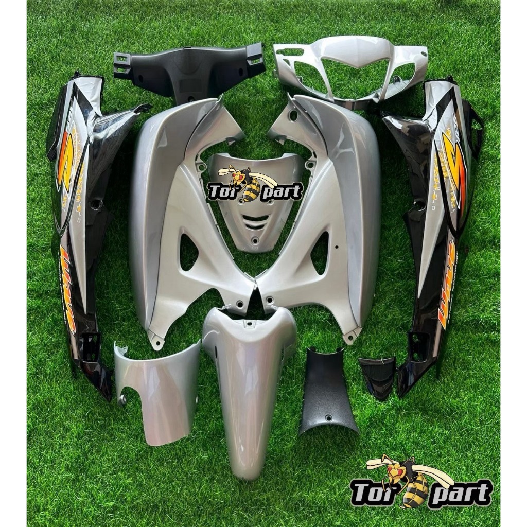 ชุดสีเวฟ125R หน้าแหลม เวฟ125 S หัวเถิก ชุดสีwave เกรด ARM ABS สินค้างานเทียบแท้ (สีบรอนซ์ท้ายดำ)