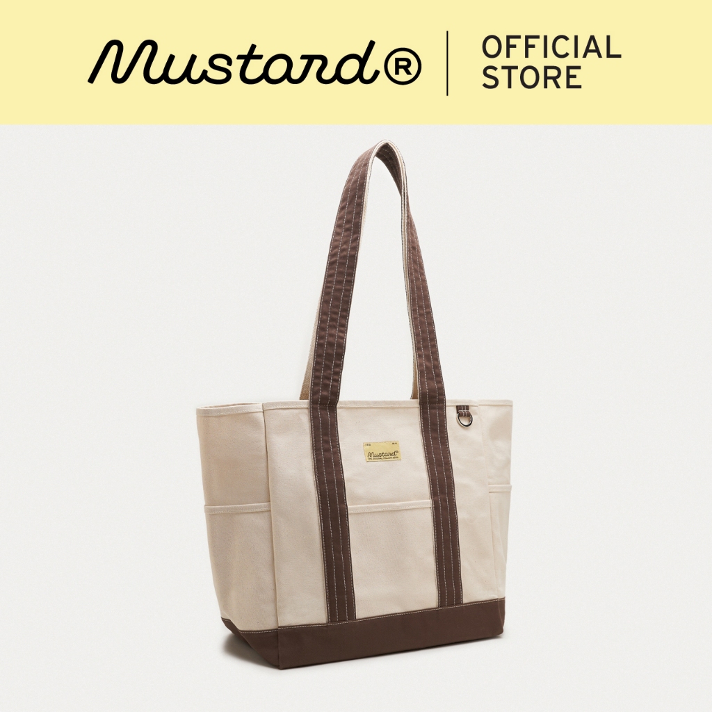 Mustard Multi Tote - Chocolate | กระเป๋าผ้าแคนวาส (3 ไซส์) อยู่ทรง จุของได้เยอะ
