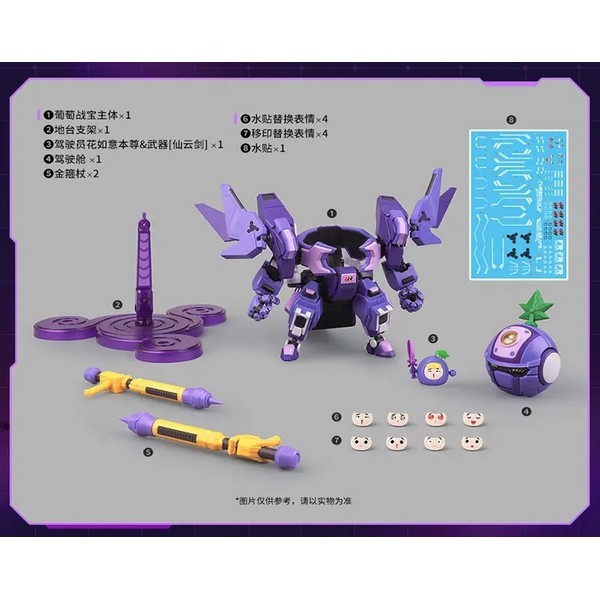 Yi Li Chuang Wan Fruity Robo FR06 Turbo Grape 6977327200069 (Plastic Model) ราคา ถูกที่สุด ดีลบีเคเค แกลเลอรีภาพที่ 2