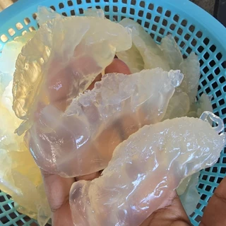 แมงกระพรุนปีกนางฟ้า มาใหม่ แพ็คละ500กรัมน้ำหนักรวมน้ำ เป็นกะพรุนเค็ม ต้องทำจืดก่อนทาน