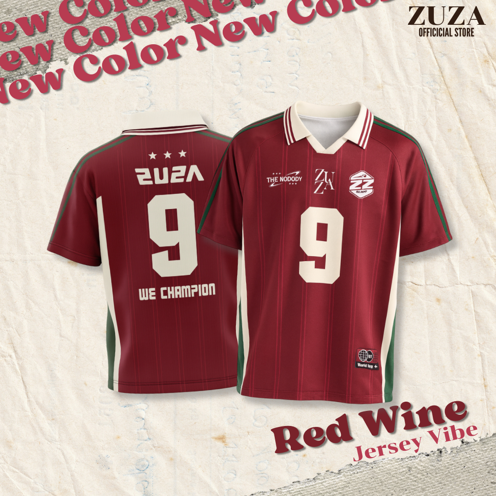 ZUZA 9 JERSEY Collection l เสื้อโปโลคอปก แขนสั้น ผ้าไมโครฯ ทรงOversize Unisex งานพิมพ์คมชัด ผ้านุ่มลื่น สวมใส่สบาย - ภาพย่อย 2