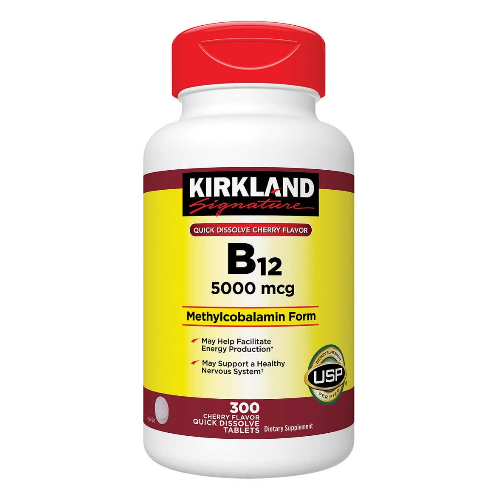 (Exp.04/2029)Kirkland B12 5000 mcg 300 tablets kirkland วิตามิน B12