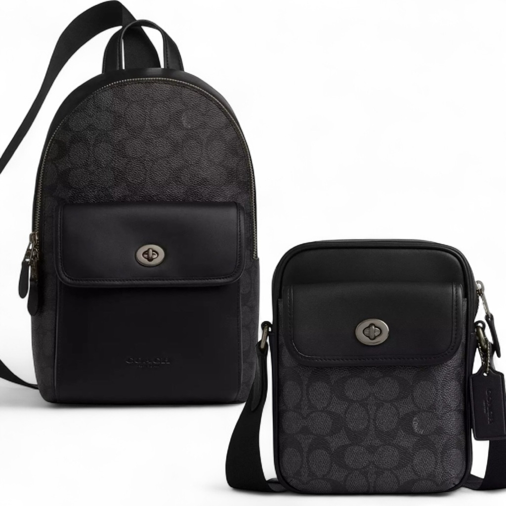 COACH Turnlock Crossbody Bag In Signature Canvas มีแบบและสีให้เลือก