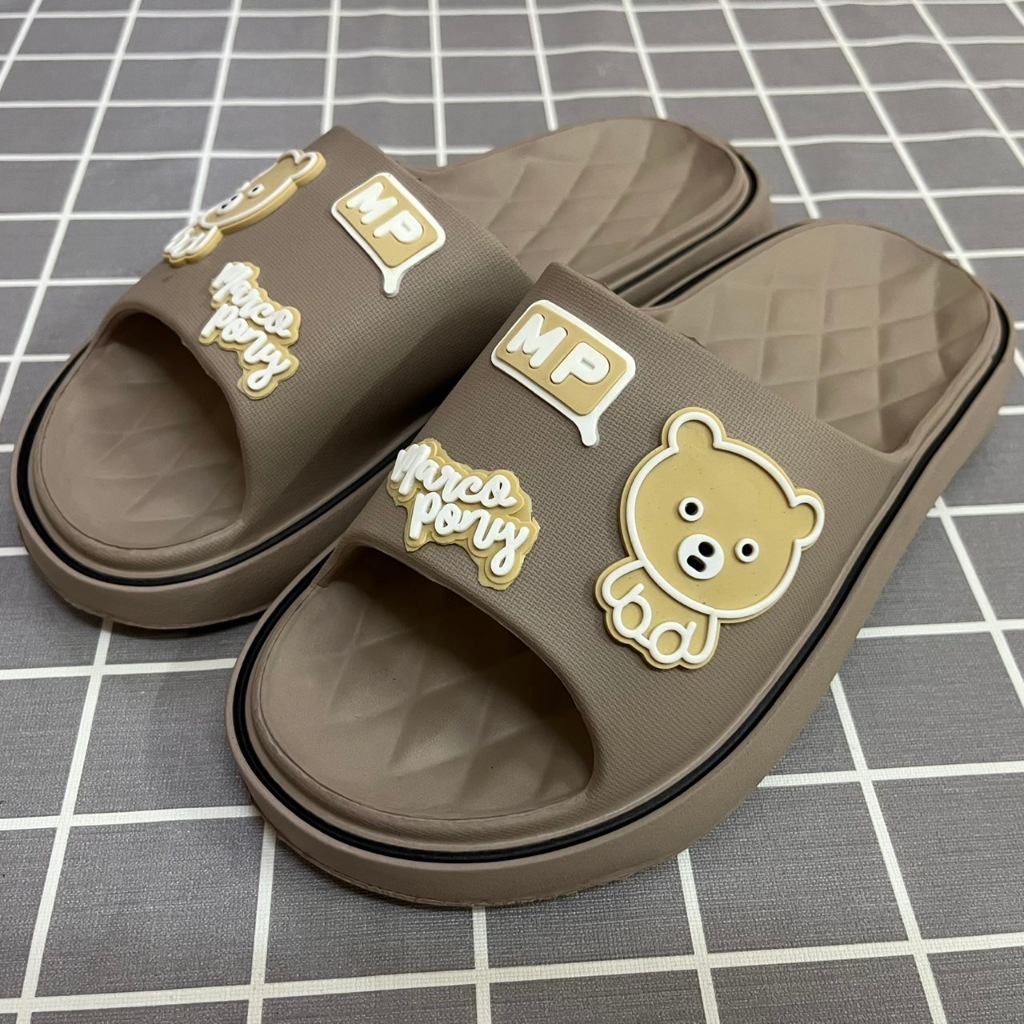 รองเท้าสวมพื้นหนานิ่มลายหมีพื้นโซฟา ยี่ห้อMARCO PONY รุ่น5105 ไซร้36-40