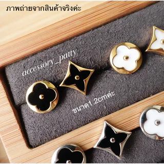✨ต่างหูสแตนเลส รุ่นL-v34 ดีไซน์ดอกไม้ สวยหรูหรา เรียบง่ายใส่ได้ทุกวันค่ะ✨