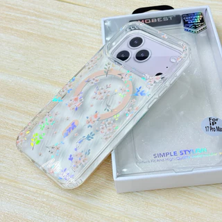 Caseเคสแม่เหล็ก ลายดอกไม้ สำหรับรุ่น i17 17Air 17pro 17promax 13/14 13promax 14promax 15 15promax 16 16plus 16pro