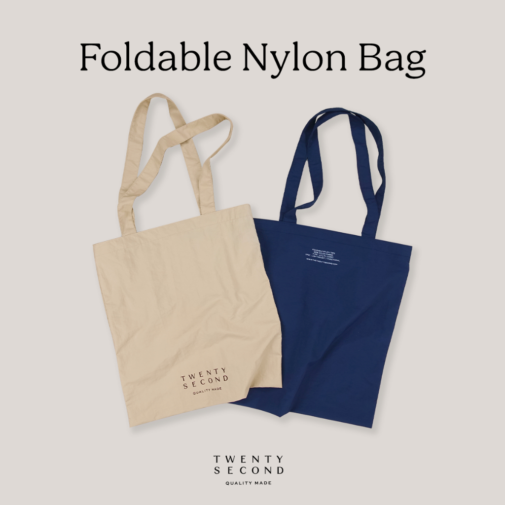 TWENTYSECOND กระเป๋าผ้าไนลอน พับได้ รุ่น Foldable Nylon Bag