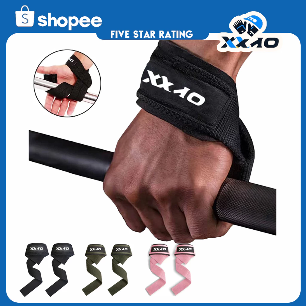 XXAO สายรัดซิลิโคนกันลื่นสำหรับ Deadlifts Crossfit ฝึกความแข็งแรงและยกน้ำหนัก Barbell Dumbbell 2 ชิ้น