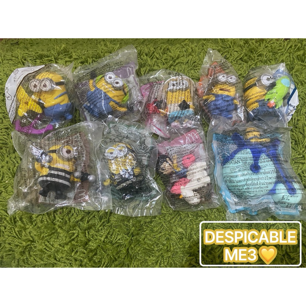Minions ภาค3 ของเล่นMcDonald’s ไม่แกะซองสภาพดี100% สายสะสมต้องไม่พลาดค่าา
