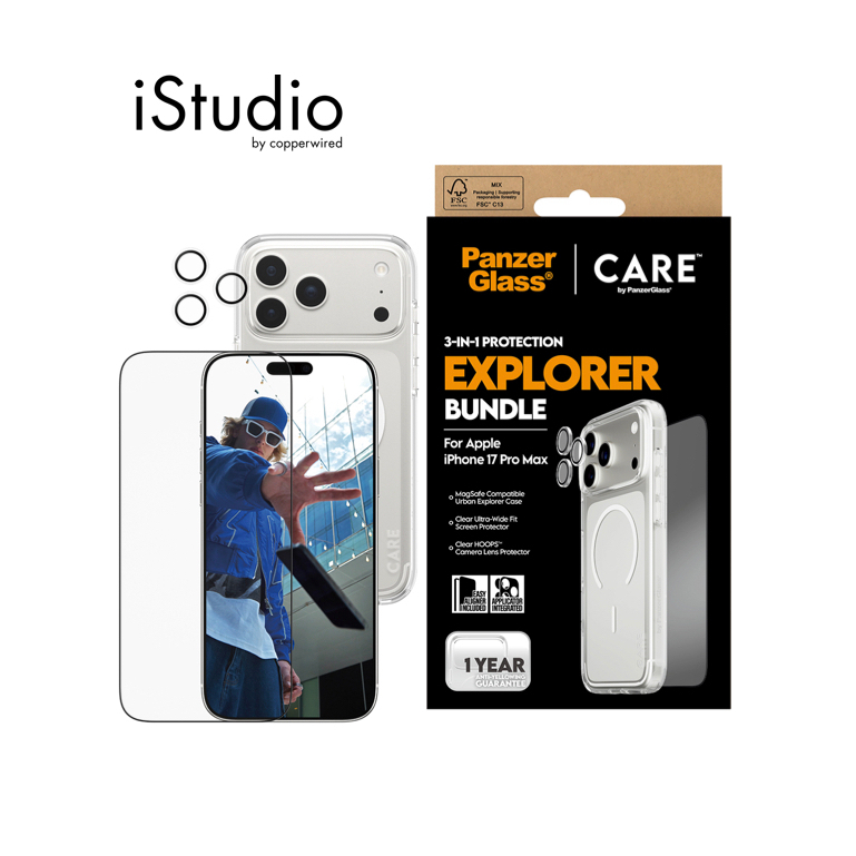 เซ็ทสุดคุ้ม PANZERGLASS Bundle Set for iPhone 17 ทุกรุ่น ฟิล์ม+เคส+ฟิล์มเลนส์ | iStudio by copperwired