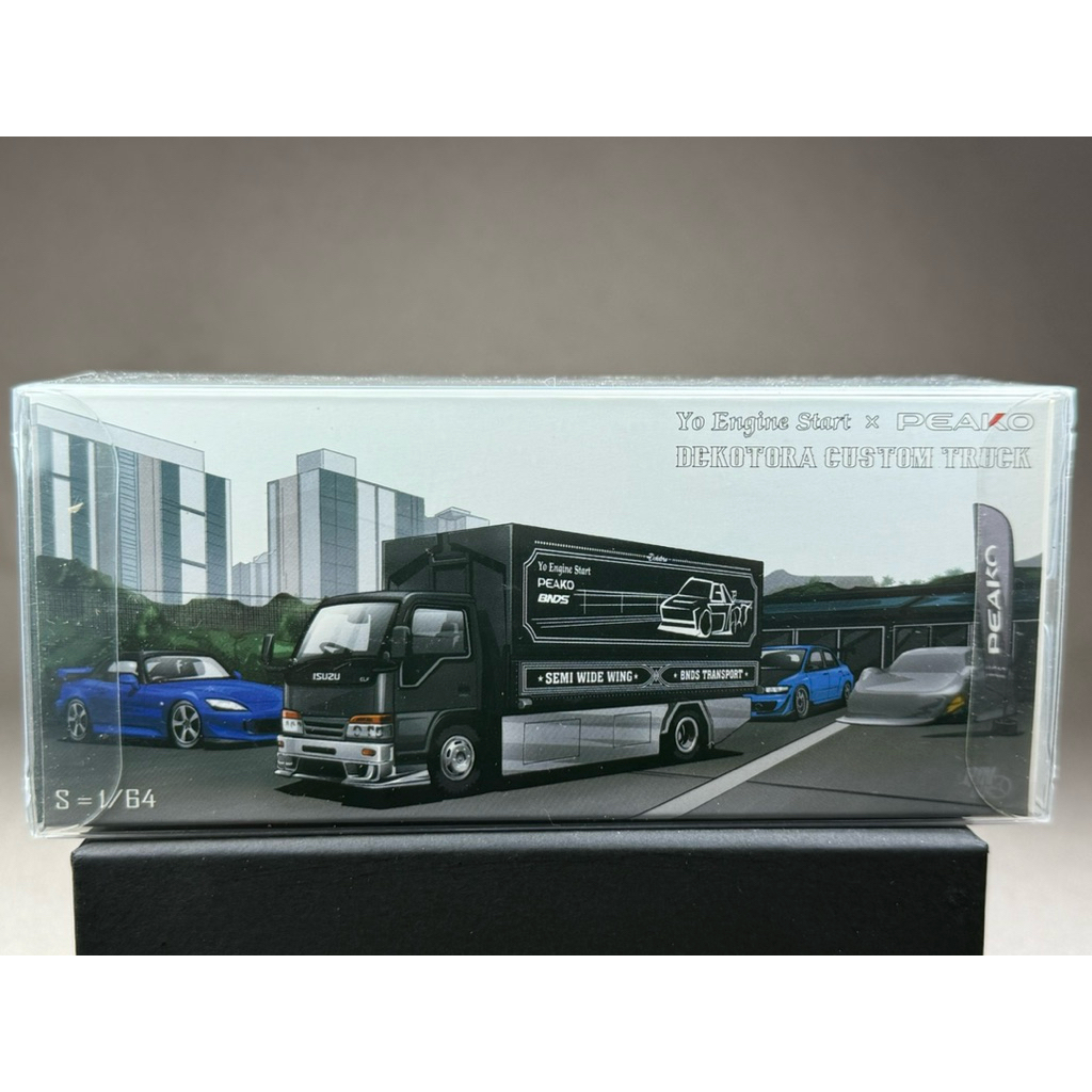 🔹Dekotora Custom Truck Semi Wide Wing Black Peako*Y.E.S Scale 1:64 Y.E.S