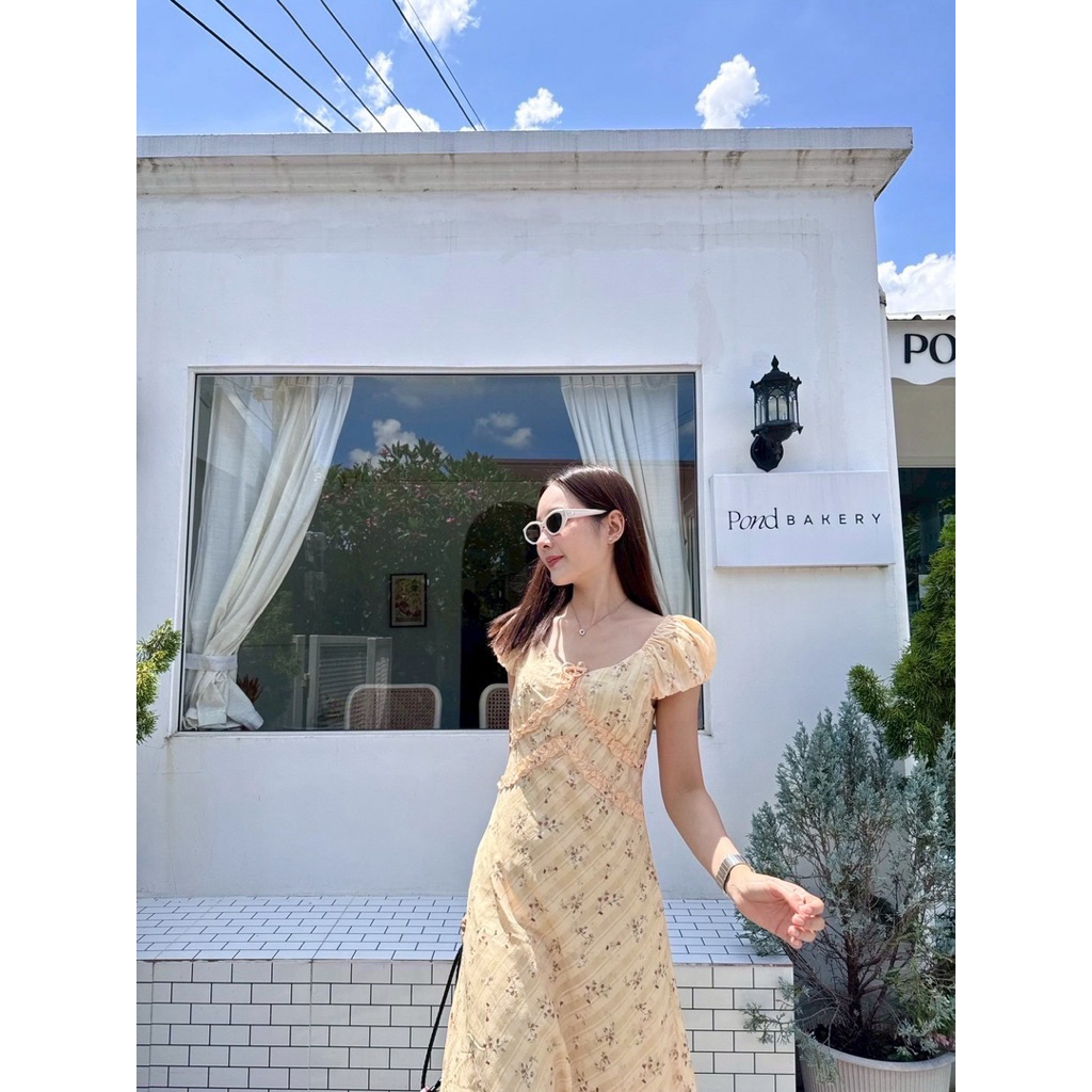 Anatasia dress ❤️‍ แมกซี่เดรสยาวสีชมพู,เหลือง ราคา ถูกที่สุด ดีลบีเคเค แกลเลอรีภาพที่ 3