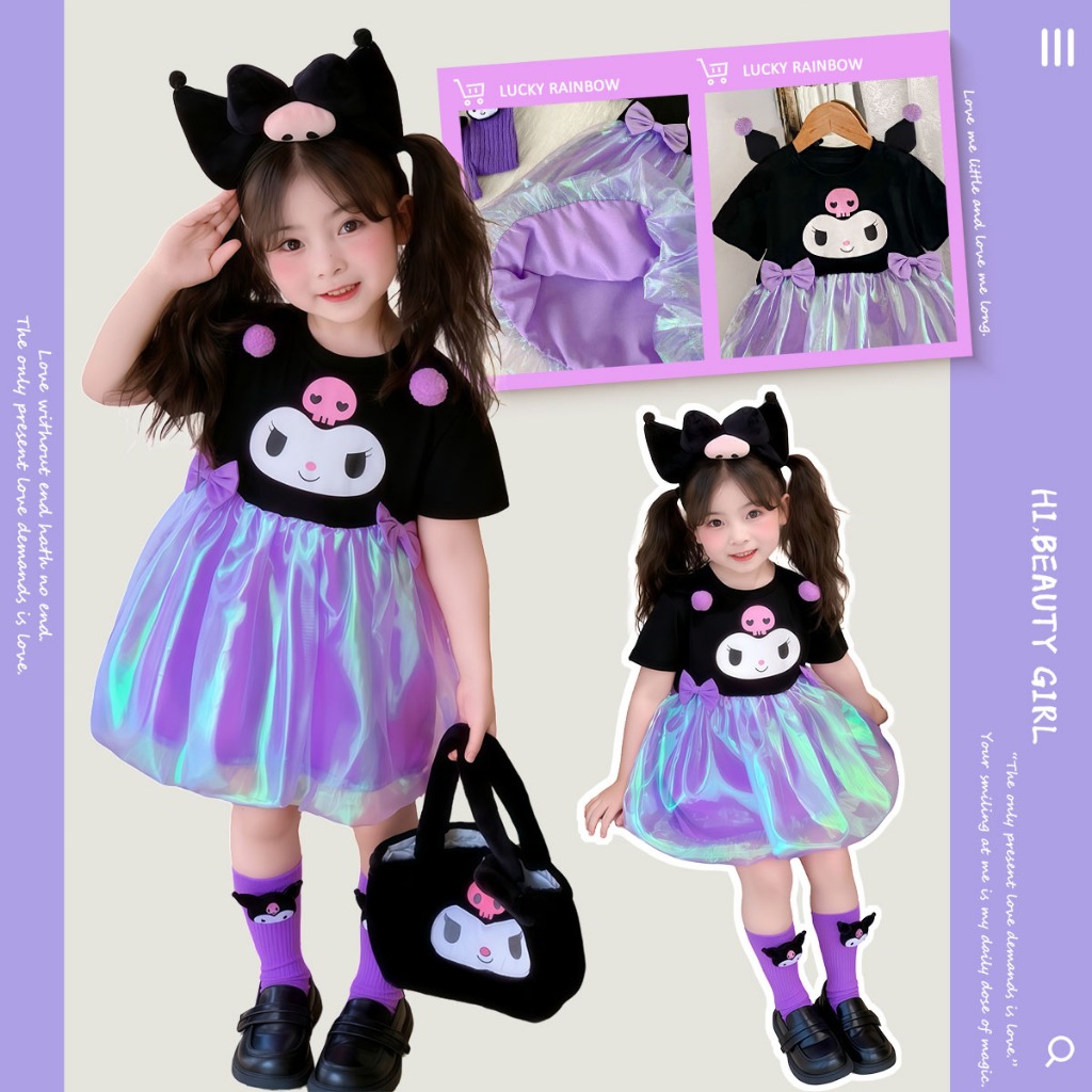 [จัดส่งวันนี้] แฟชั่นฤดูร้อน เดรสเด็ก ชุดเดรสเด็ก สไตล์เจ้าหญิง กระโปรงพองๆ ผ้าฝ้าย นุ่ม สำหรับเด็กผู้หญิง 1-7 ปี