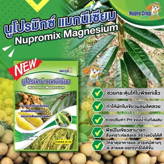 นูโปรมิกซ์-แมกนีเซียม ( MgO )( 50g ) สูตรเข้มข้น คีเลท ( EDTA ) เร่งเขียว ใบเขียวเข้ม ต้นแข็งแรง