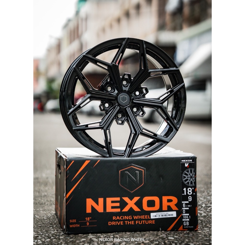 ล้อแม็กซ์ ก้านวายV2 R18/6H139.7 ET+15 กว้าง9 นิ้วส่งฟรี  สีดำเงา รับประกันคุณภาพ3ปี (ครบชุด 4วง)