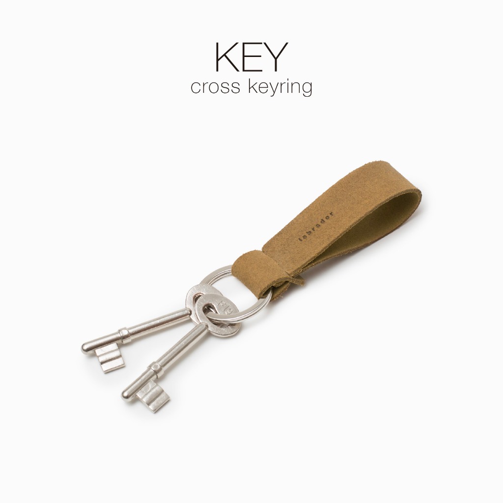 labrador KEY cross keyring พวงกุญแจหนังแท้ (LAA134)