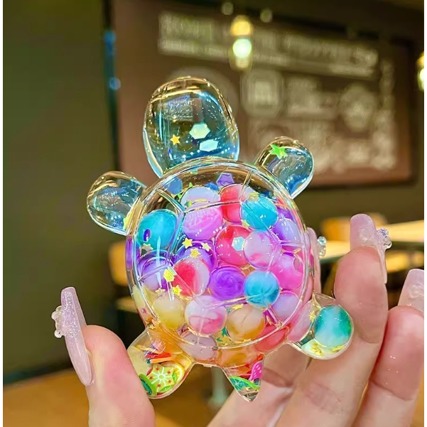 ของเล่น โมเดลเต่าทรายกากเพชรจัมโบ้ เรืองแสง คละสี ส่งจากไทย