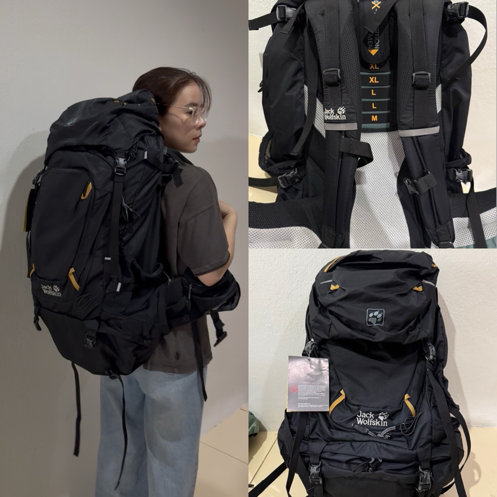 กระเป๋าเดินทาง กระเป๋าเดินป่า backpack 60 ลิตร แบ็คแพ็ค กระเป๋าเป้ Jack wolfskin