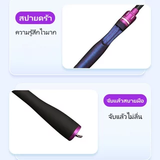 เบ็ดตกปลา UL เบ็ดตกปลาน้ำหนักเบามาก ออกแบบรับน้ำหนักได้ 8 กิโลกรัม คันเบ็ดตกปลาหมุนด้ามตรง คันเบ็ดตกปลาสีม่วงด้าน