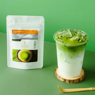 มัทฉะเกรดพรีเมี่ยม Matcha Premium 50 g แบรนด์ Okucha matcha ผงนำเข้าจากญี่ปุ่น