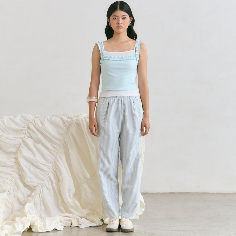 JELLYPLEASE (Sweet Glimpse) RUKA - twotone wavy pants
