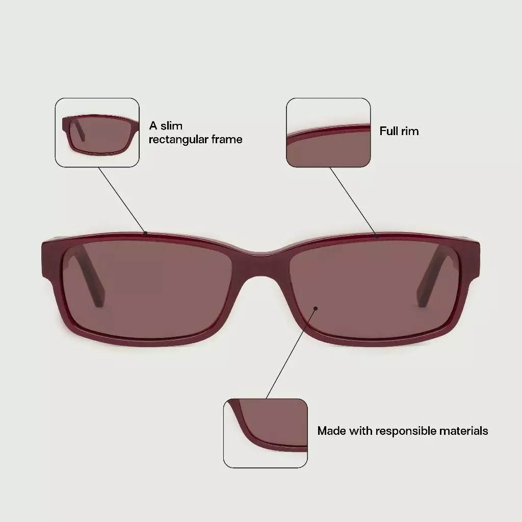 Sunnies Studios نظارة شمسية مربعة Gene للجنسين — صورة 5