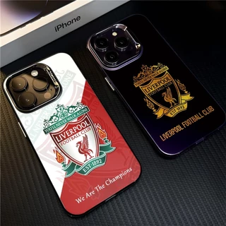 ลิเวอร์พูล FC เคสสําหรับiphone 17 Pro Max 15 14 XR 13 11 8 7 แฟชั่นชุบโลหะCool Creativeแบรนด์อินเทรนด์เคสซิลิโคนอ่อนนุ่ม