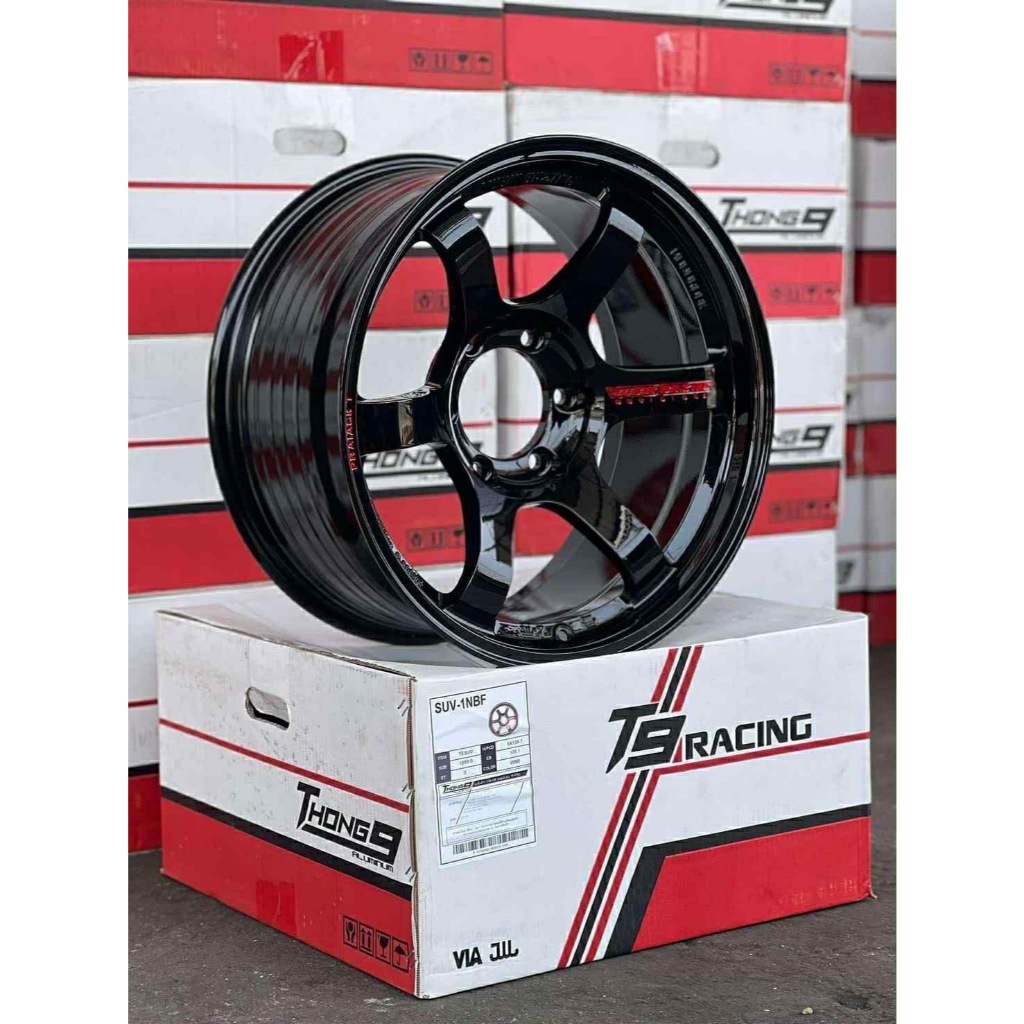 ล้อ TE37 ก้านยกสีดำเงา R18/6H139.7 9/9 ET.0 (4วง)