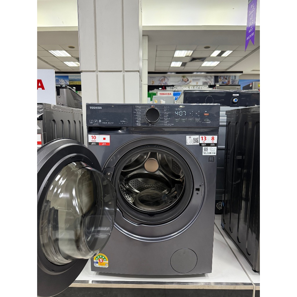 TOSHIBA เครื่องซักผ้า/อบผ้า ฝาหน้า Inverter ซัก 13 โล อบ 8 โล รุ่น TWD-T21BU140UWT(MG) เชื่อมต่อแอปได้ ผ่อน 0% - รูปที่ 2