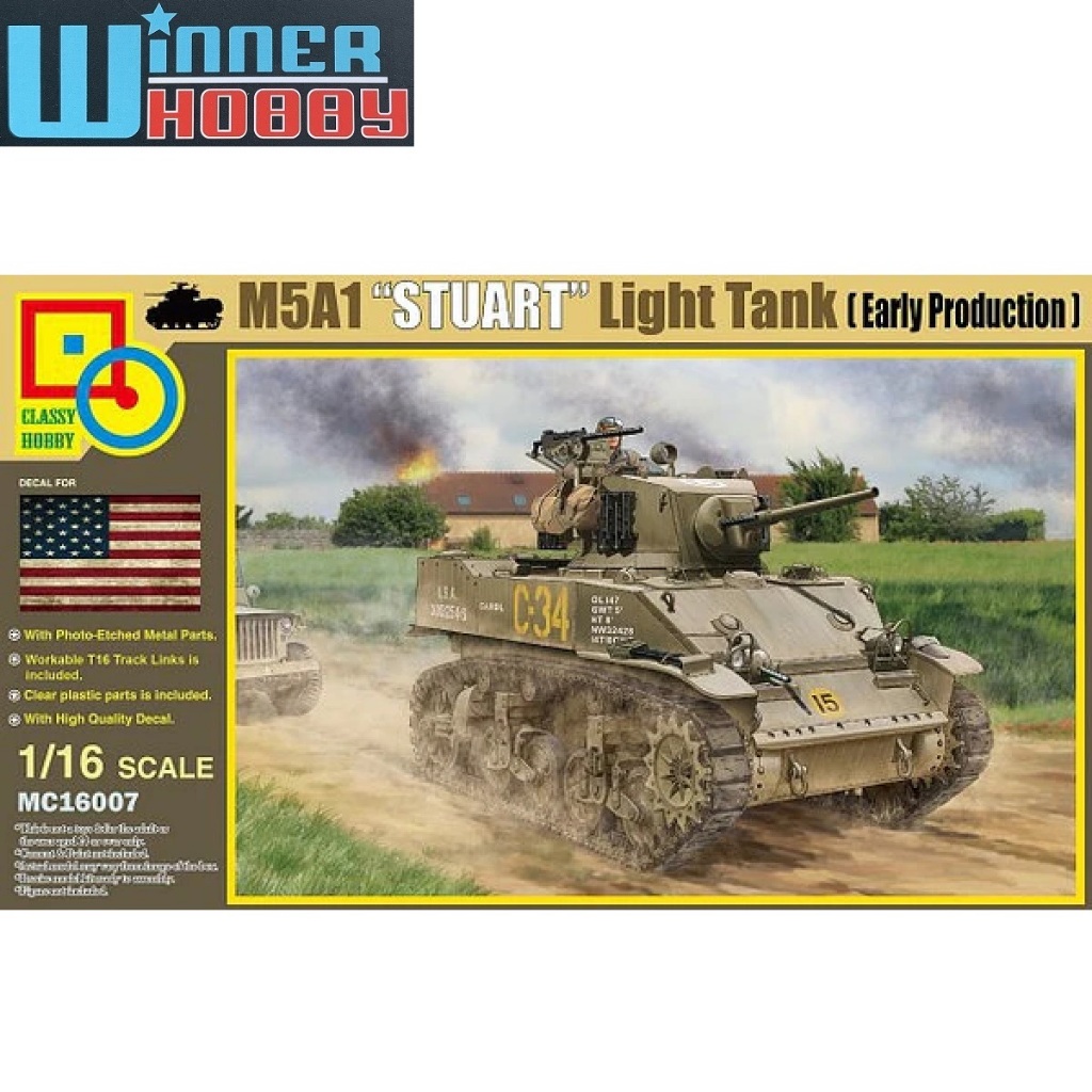 Classy Hobby MC16007 M5A1 "Stuart" Light Tank Early Production 1/16