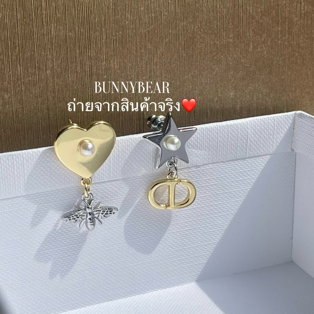 ต่างหูแบรนด์ D คอล P€PTiT CD LUCKY งาน HIEND ด้านหลังปั้ม