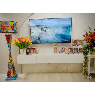 Tomato Home ชั้นทีวีติดผนัง Desire wall TV unit กว้าง200ซม | ชั้นทีวีมินิมอล เหมาะทีวีใหญ่สุด 85นิ้ว