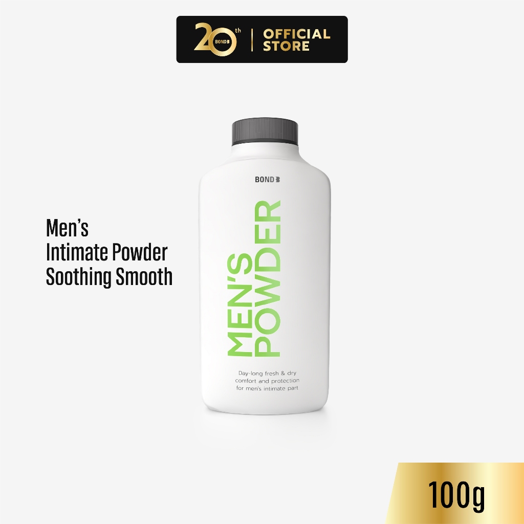 BOND Men's Intimate Powder แป้งบอนด์ชนิดพิเศษ สูตร ซูสติ้ง สมูท 100 กรัม.