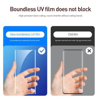 ฟิล์มกระจกกาว UV สำหรับ VIVO V60 X100Pro X200Pro X200 V50 V40 V40Pro V30 V30E V27Pro รุ่นใหม่ล่าสุด แบบจอโค้ง