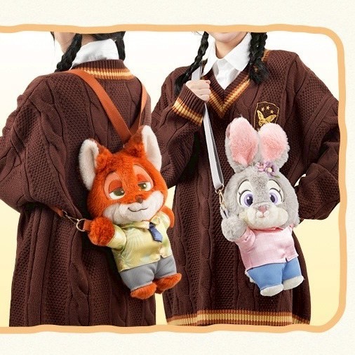 ส่งจากไทย​🍑 Potdemiel x Zootopia กระเป๋าสะพายข้าง Nick & Judy กระเป๋าตุ๊กตา ซูโทเปีย สะพายง่าย น่ารัก 04109